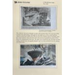 R.M.S. TITANIC: Unusual German postcards showing Titanic's collision with the iceberg (produced from