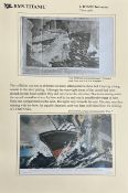 R.M.S. TITANIC: Unusual German postcards showing Titanic's collision with the iceberg (produced from