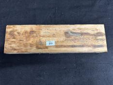 R.M.S. OLYMPIC: Pitch pine deck section. 17ins.