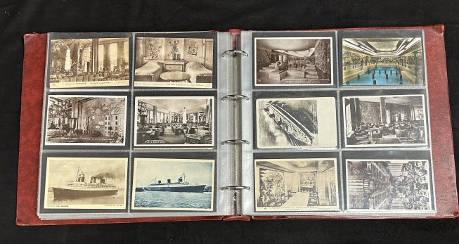 OCEAN LINER: Superb album of several hundred liner related cards including Mauretania, Lusitania, - Image 4 of 5