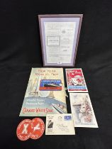 WHITE STAR LINE: Original advertisement for Olympic, White Star Line luggage label, Cunard White