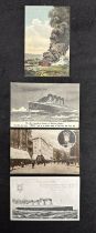 R.M.S. TITANIC: Period Titanic postcards all bearing messages on the reverse that relate to Titanic,