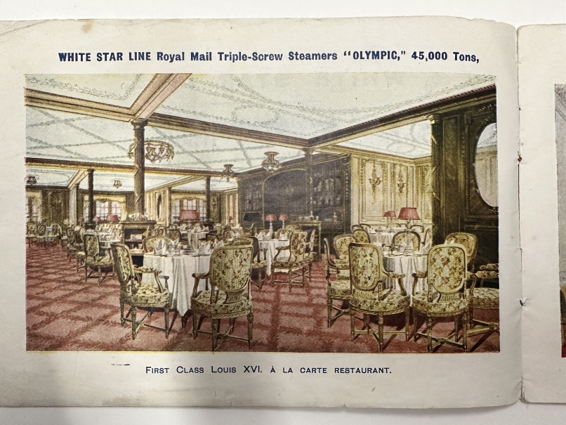 R.M.S. TITANIC: Rare 16-page original promotional brochure showing illustrations of First and - Image 5 of 5