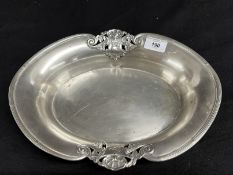 WHITE STAR LINE: First-Class R.M.S. Olympic/Titanic era Elkington plated fruit bowl in reed and star
