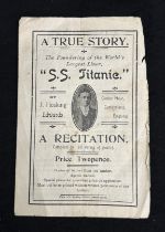 R.M.S. TITANIC: Rare J Hosking Edwards: A Recitation of the True Story of the S.S. Titanic over