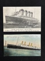 R.M.S. TITANIC: Theochron postcard bearing the legend 'Departure at Liverpool' of the ill fated