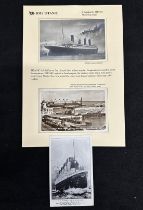 R.M.S. TITANIC: Real photo postcard of Titanic. Plus two others one Olympic, the other shows