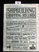 OCEAN LINER: Unusual copy of Shipbuilding and Shipping Record October 1st 1914, features adverts for