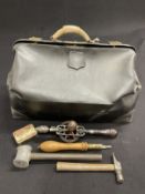 R.M.S. TITANIC - THE SAMUEL ALFRED SMITH ARCHIVE: Early 20th century leather tool bag of joiner's