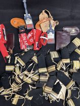 OCEAN LINER: Cunard Hotel Officers epaulettes various ranks, leather Cunard luggage tags, Cunard
