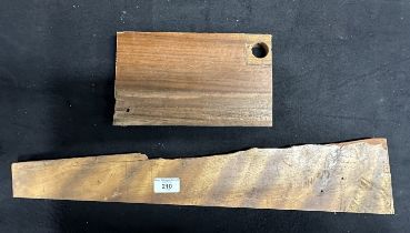 R.M.S. OLYMPIC: Birch First-Class Stateroom wood section fragments. 22ins. x 4ins. and 9ins. x