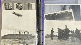 OCEAN LINER: Archive collection of photographs relating to Queen Mary mostly showing her exterior