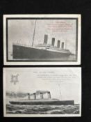R.M.S. TITANIC: Post-disaster postcards, one real photo.