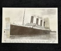 R.M.S. TITANIC: Beagles Central News post-disaster real photo Titanic postcard.