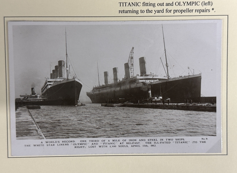R.M.S. TITANIC: Rare real photo postcards of Titanic in Belfast 'A World Record One Third of a - Image 2 of 3