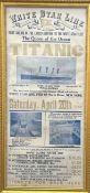 R.M.S. TITANIC: An extremely rare broadside poster for Titanic's return voyage from New York