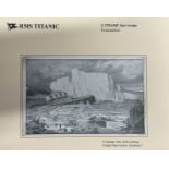 R.M.S. TITANIC: Rare German postcard showing an interpretation of the collision with the iceberg