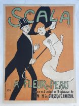 TRAVEL/ADVERTISING POSTERS: Scala A Fleur Peau by SEM (Georges Goursat 1863-1934) Lithograph in