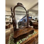 19th cent. Dutch mahogany dressing table mirror. 17½ins. x 27ins. x 10ins.