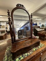 19th cent. Dutch mahogany dressing table mirror. 17½ins. x 27ins. x 10ins.