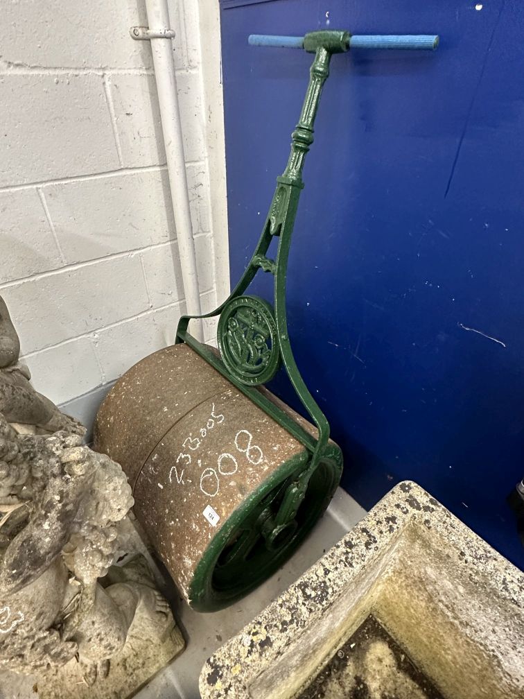 Gardenalia: Cast iron lawn roller by F.W. Barratt & Co.