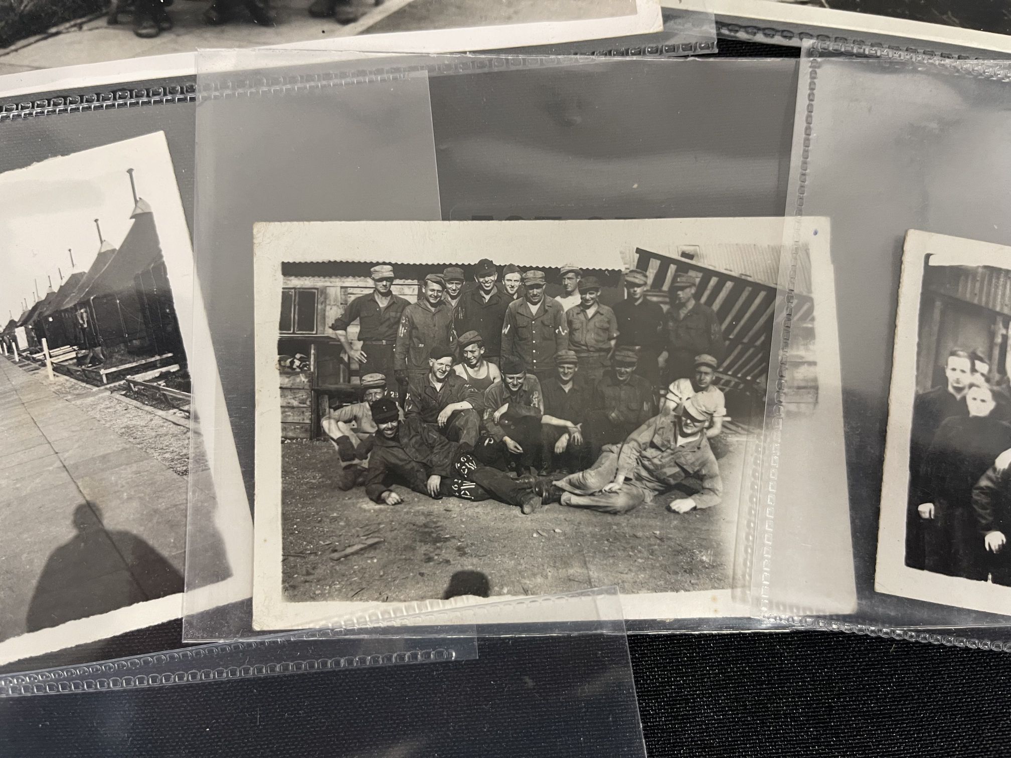 Wartime photographs depicting German prisoners of war at Hill Camp, Prisoner of War Camp No. 658 - Image 6 of 11