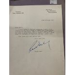 Autographs: Roald Dahl two signatures in blue felt pen, the first on a letter
