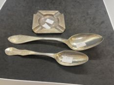 Hallmarked Silver:/White Metal: White metal serving spoon, Swedish marks dates to 1817, dessert