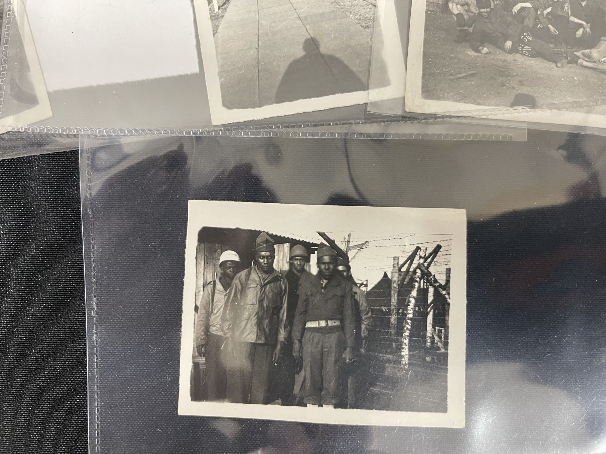 Wartime photographs depicting German prisoners of war at Hill Camp, Prisoner of War Camp No. 658 - Image 9 of 11