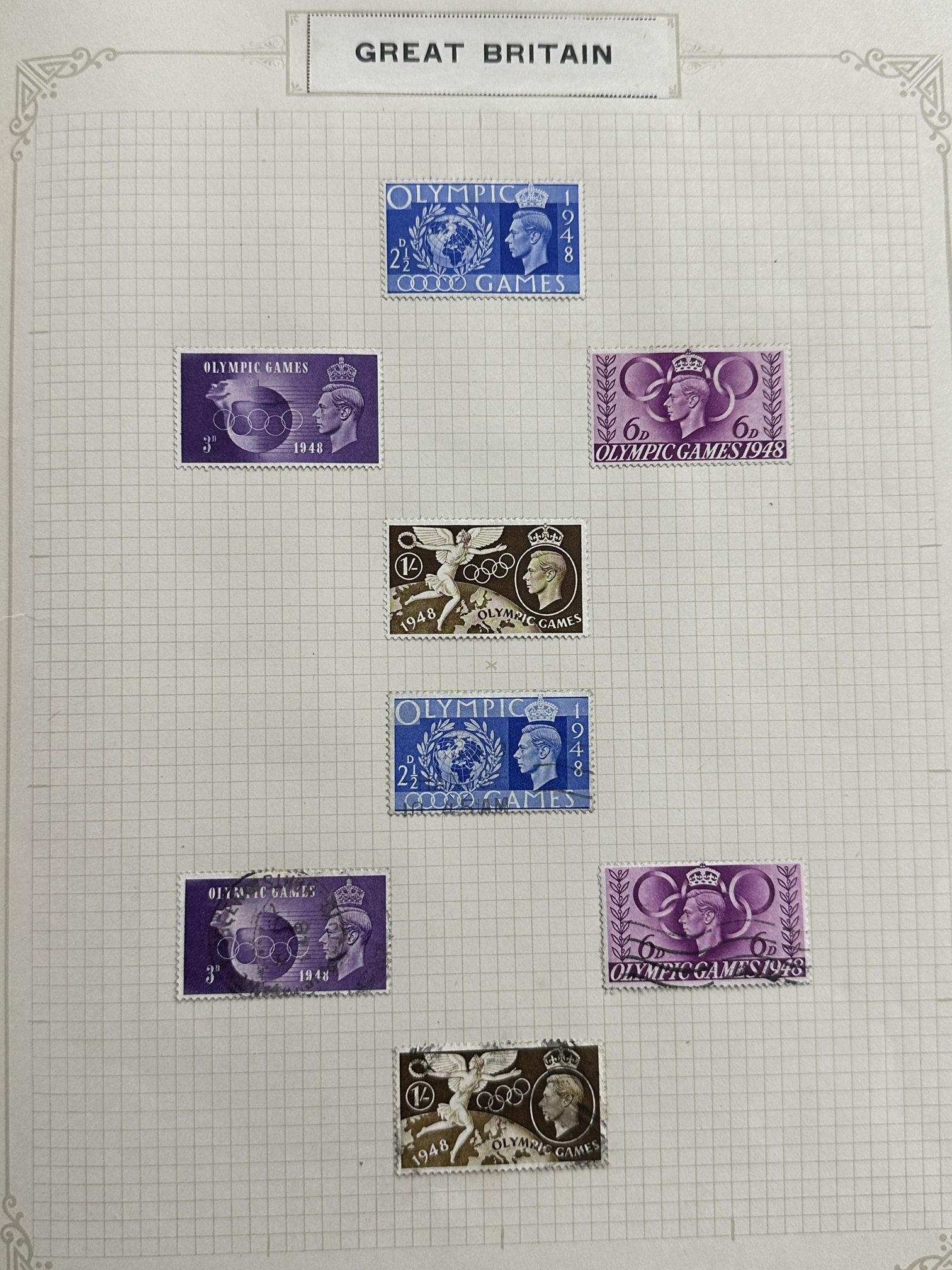 Stamps: Sparsely populated album containing GB and Commonwealth stamps of George VI. - Image 4 of 4