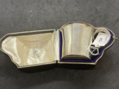 Hallmarked Silver: Arts style Christening Cup Goldsmith Company Sheffield 1922-23. In fitted