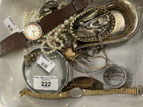 Watches: Includes ladies Seiko watch, clips, necklets, etc.