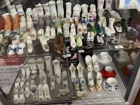 The Denise Kibble Collection ceramics, porcelain and pottery shoes. Souvenir shoes from around the