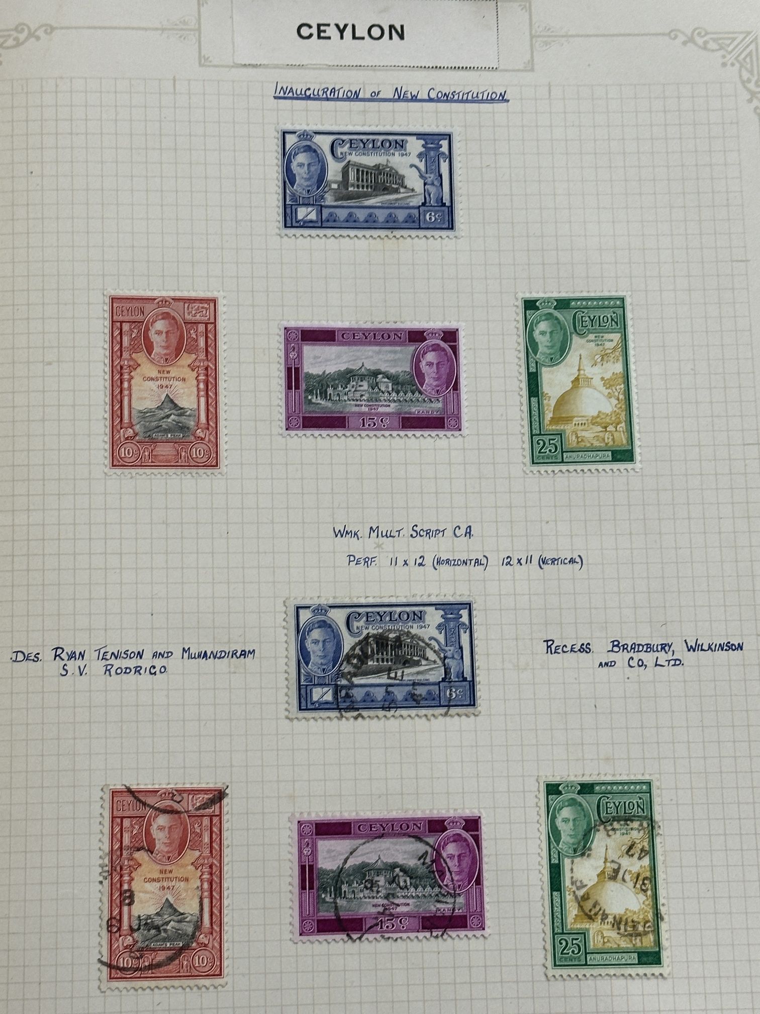 Stamps: Sparsely populated album containing GB and Commonwealth stamps of George VI. - Image 3 of 4