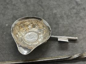 Silver: Regency Shell pattern caddy spoon Scottish mark, possibly Wilkie Dundee, with town mark an