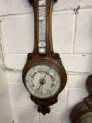 1920 oak cased aneroid barometer. 36ins.