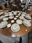 Copeland Spode 'Chinese Rose' dinner service comprising meat ovals (15ins) x 2, serving ovals (