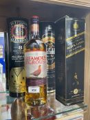 Wines/Spirits: Whisky Johnny Walker Black Label 1 litre bottle, Whisky Famous Grouse 1 litre bottle
