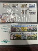 First day and commemorative covers for Jersey, Guernsey, and other Channel Islands in two albums,