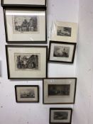 19th cent. and later engravings and etchings to include Bourne, maritime, etc.