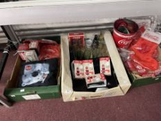 Collection of mixed Coca-Cola memorabilia to include numerous promotional items. (3 boxes)