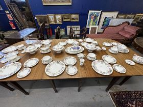 Wedgwood Hathaway Rose dinner service comprising eight of each 10½ins, 8ins, 6ins plates, saucers