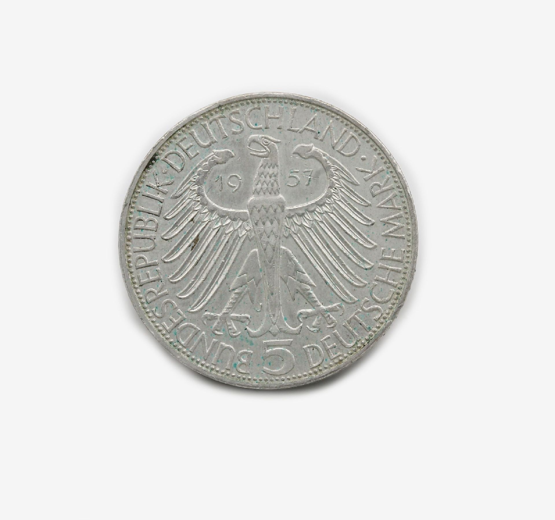 5 Mark Silbermünze,   Deutschland 1957, Freiherr von - Bild 2 aus 2