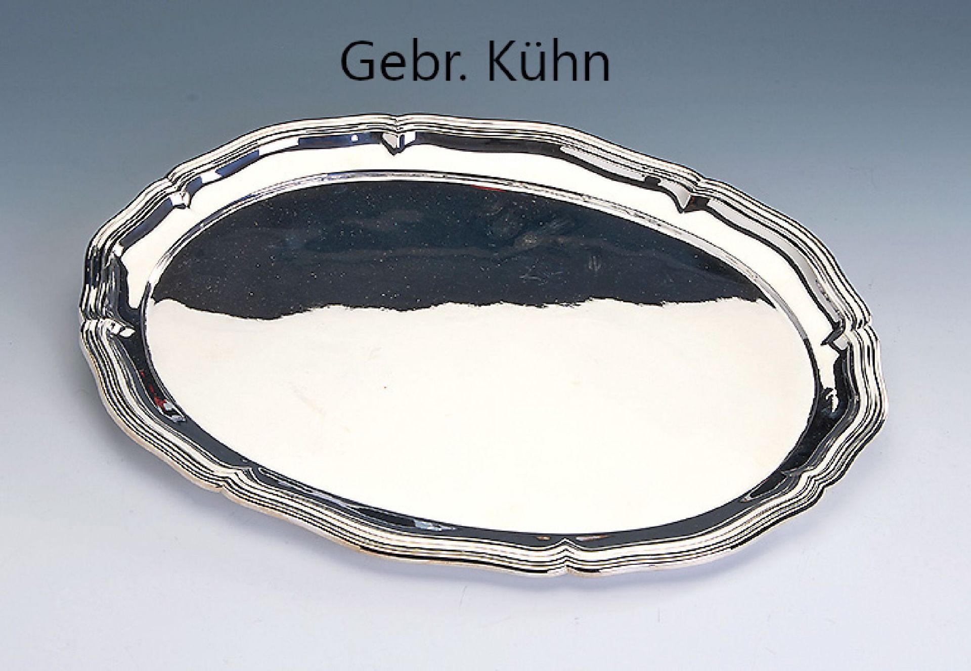 Tablett, deutsch 1930er Jahre,   800er Silber, Gebr. Kühn,