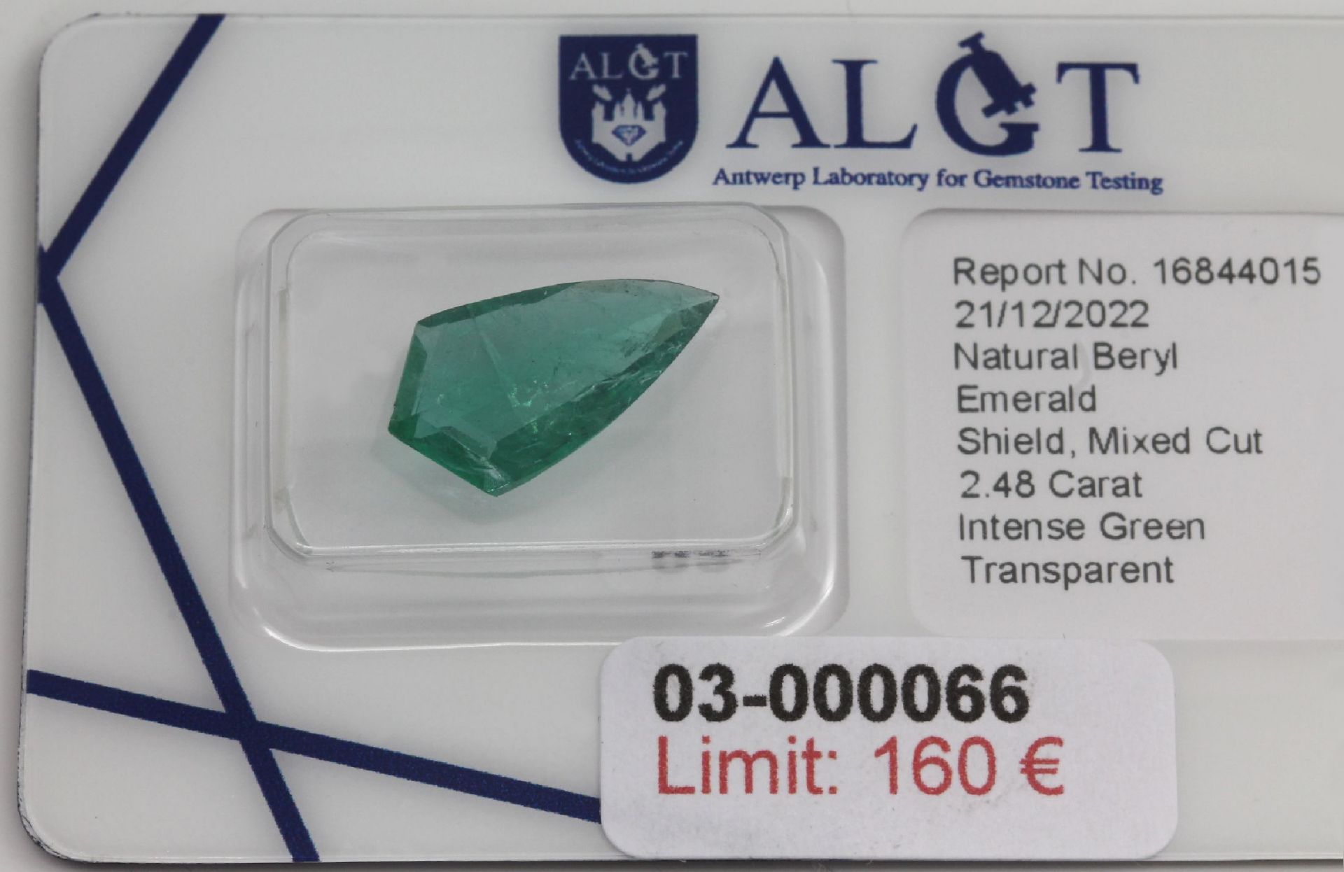 Lot 3 lose Smaragde,   zus. 22.52 ct, 1 x ovalfacett. 9.29 - Bild 3 aus 3