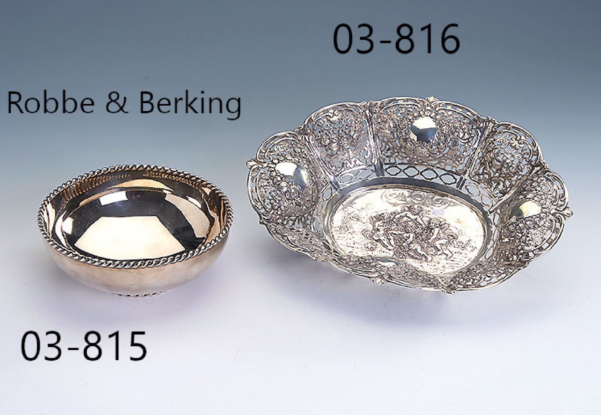 Anbietschale ROBBE & BERKING,   925er Silber,Rand und kl.