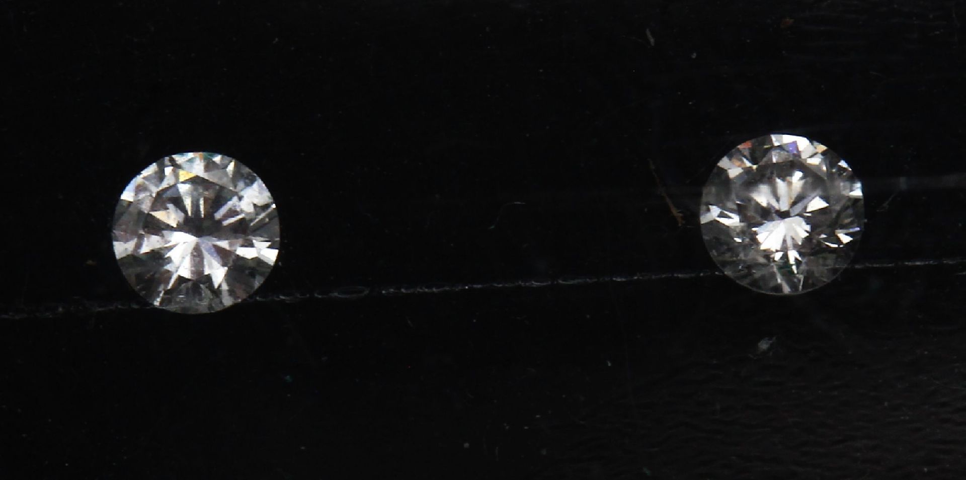 Konvolut 2 lose Brillanten zus. ca. 0.16 ct feines - Bild 2 aus 2