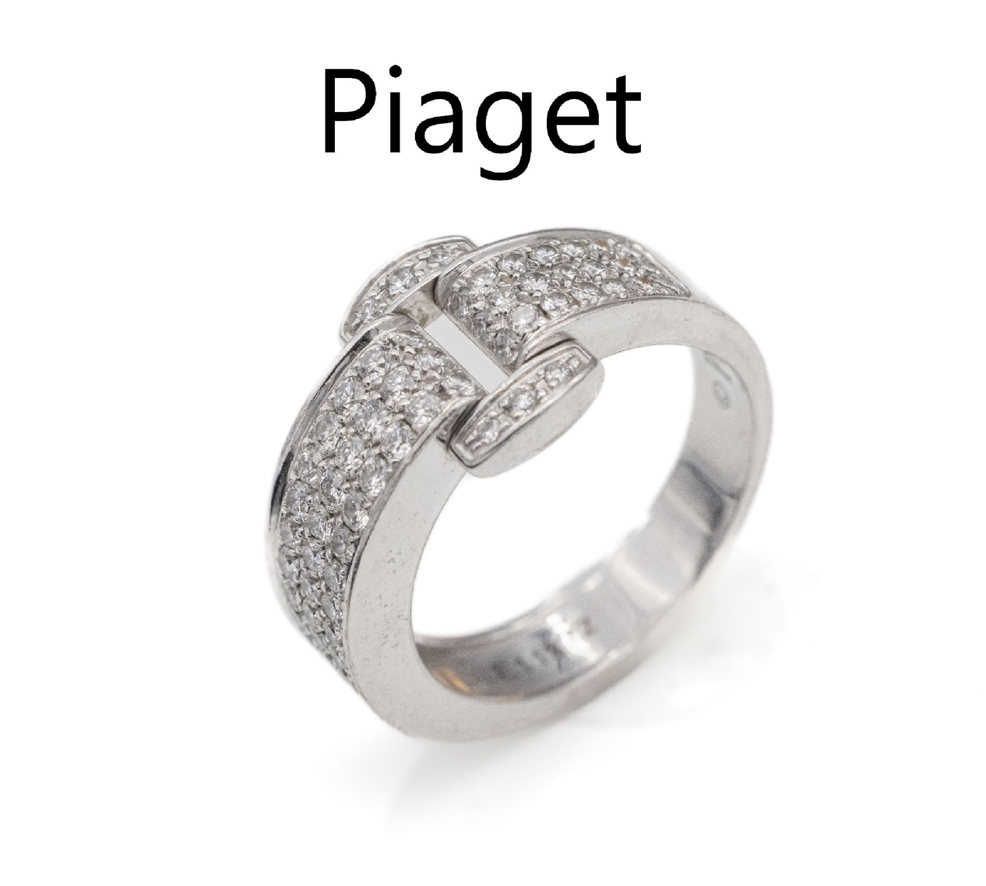 18 kt Gold PIAGET Diamant-Ring,   WG 750/000,66 Diamanten