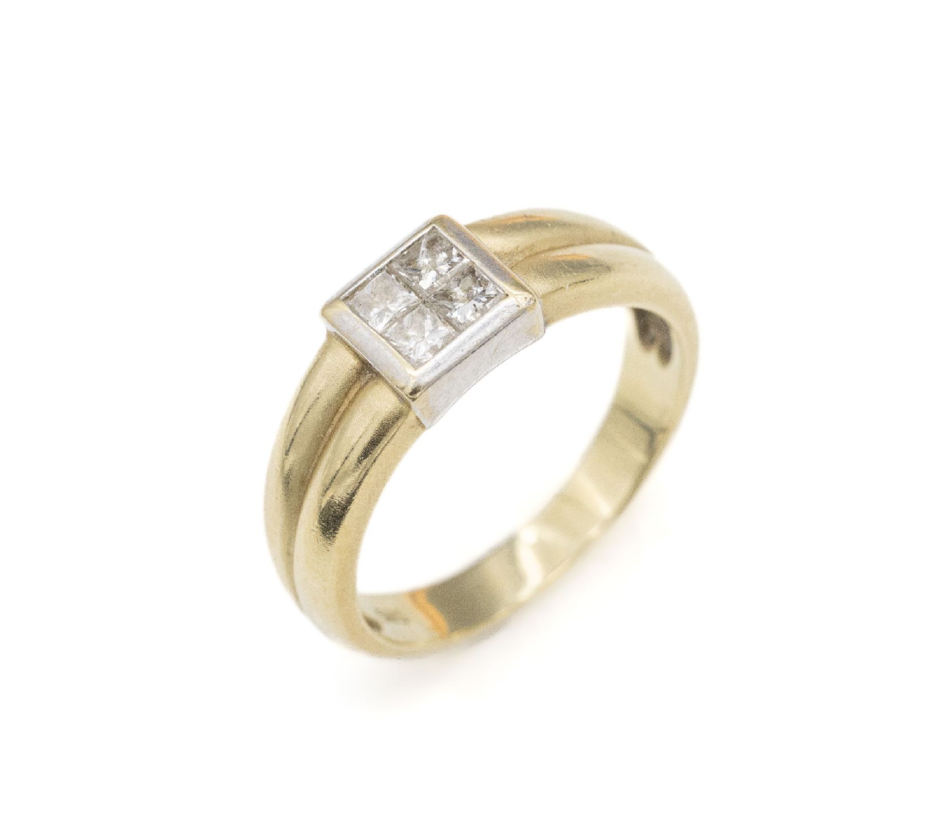 14 kt Gold Diamant-Ring, GG 585/000, 4