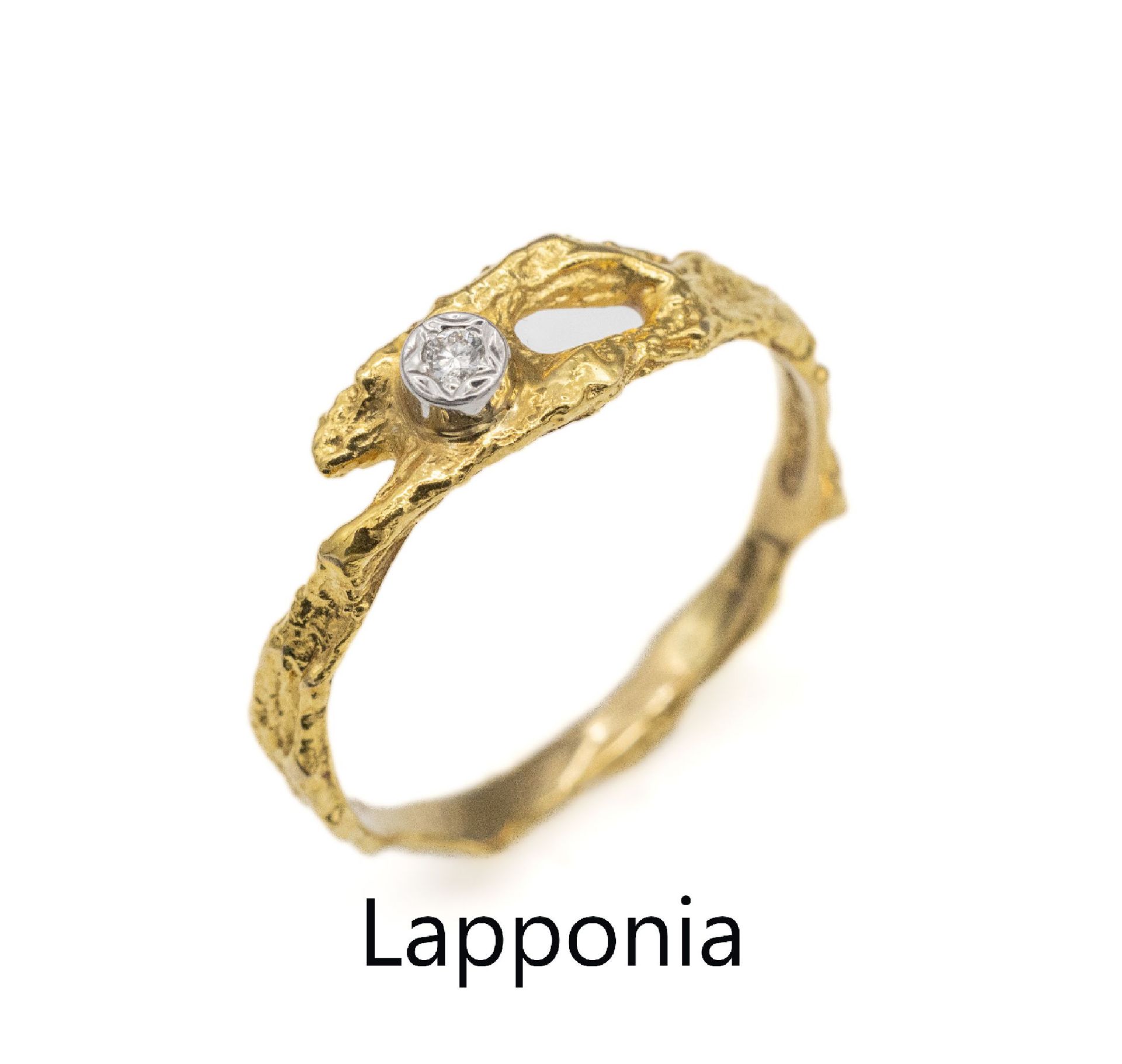 18 kt Gold LAPPONIA Brillant-Ring,   GG/WG 750/000,